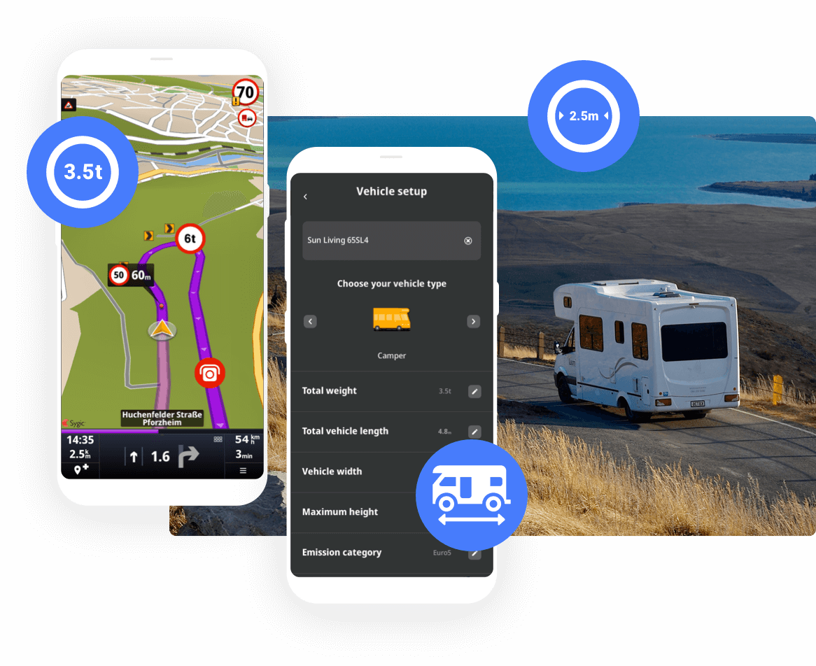 Caravan Navigation - Sygic | Bringing life maps