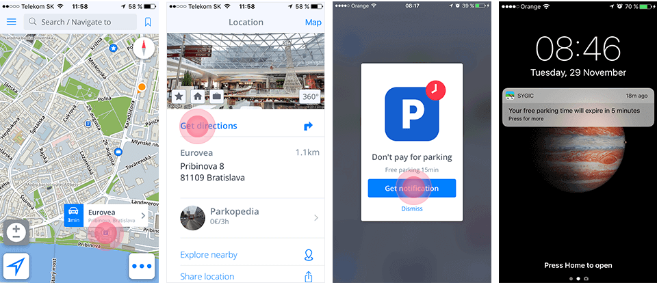 New iOS feature Free Parking Reminder Sygic Bringing life to maps