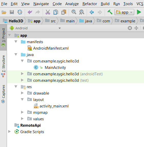simple android application using android studio